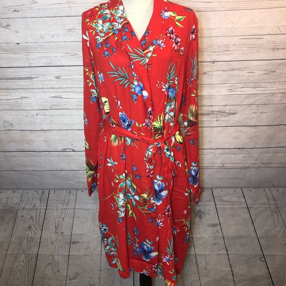 Forever 21 Plus Size Kimono Wrap Cardi LS Floral - Picture 2 of 7